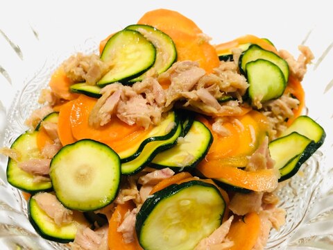 ズッキーニを生で!包丁要らずサラダ☆